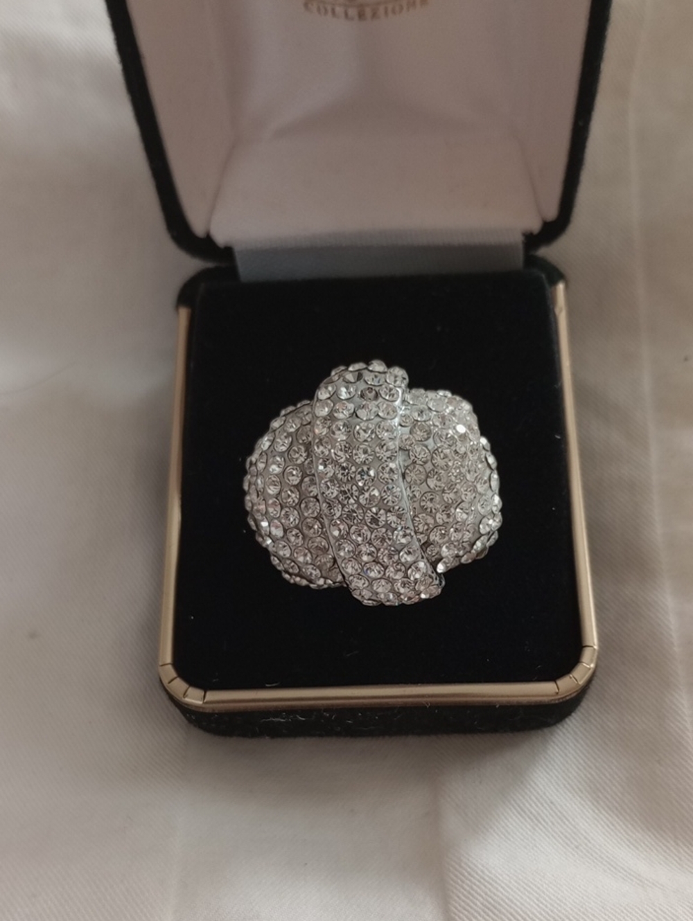 Sterling Silver Multi-Stone Fashion Ring met with Crystal And Rhinestone Accents